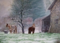 Chevaux dans la neige (artiste: mast)
