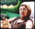 Femme avec un chat (artiste: mast)